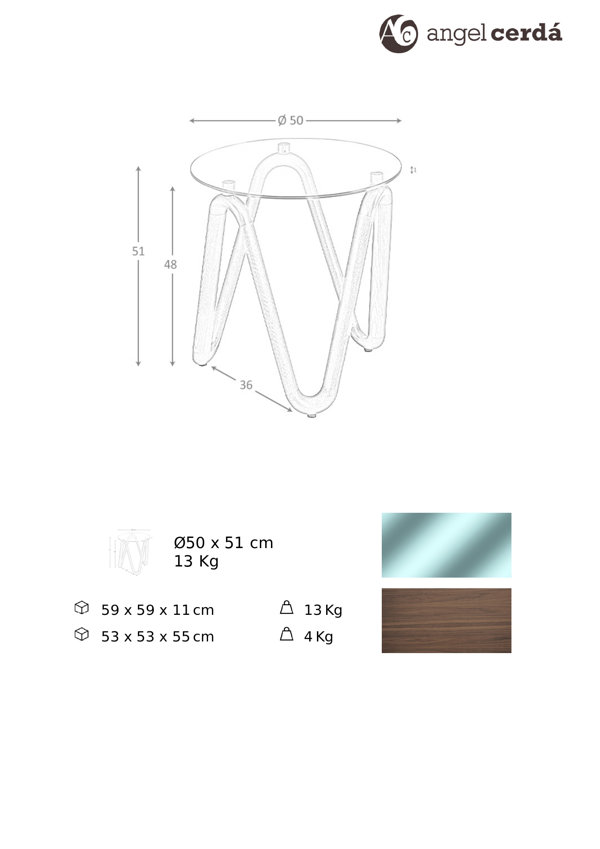 Angel Cerda Furniture For Life Glass Top 3 Legs End Table Wayfair.ie